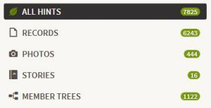 Ancestry Hints